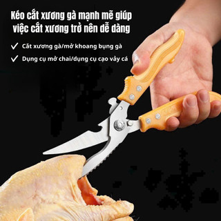 Kéo Cắt Gà Đa Năng Cao Cấp - Thiết Kế Cộng Lực Mạnh, Dùng Cho Nhà Bếp