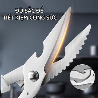 Kéo Cắt Gà Đa Năng Cao Cấp - Thiết Kế Cộng Lực Mạnh, Dùng Cho Nhà Bếp