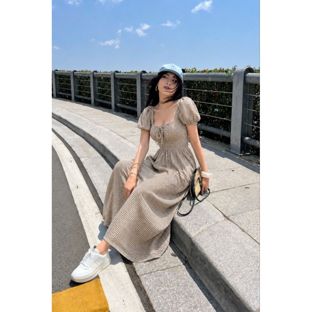 (BomoHouse) Đầm maxi BluPepper* vintage bigsize -dư xịn