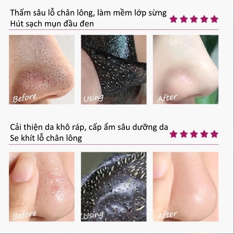 Mặt nạ lột than tre đen LYDIMOON 60g loại bỏ mụn đầu đen se khít lỗ chân lông Mặt nạ dịu nhẹ thanh lọc