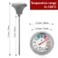 Nhiệt Kế Đo Nhiệt Độ Sữa, Cà Phê Cao Cấp Thermometer - Không Dùng Pin, Độ Chính Xác Cao