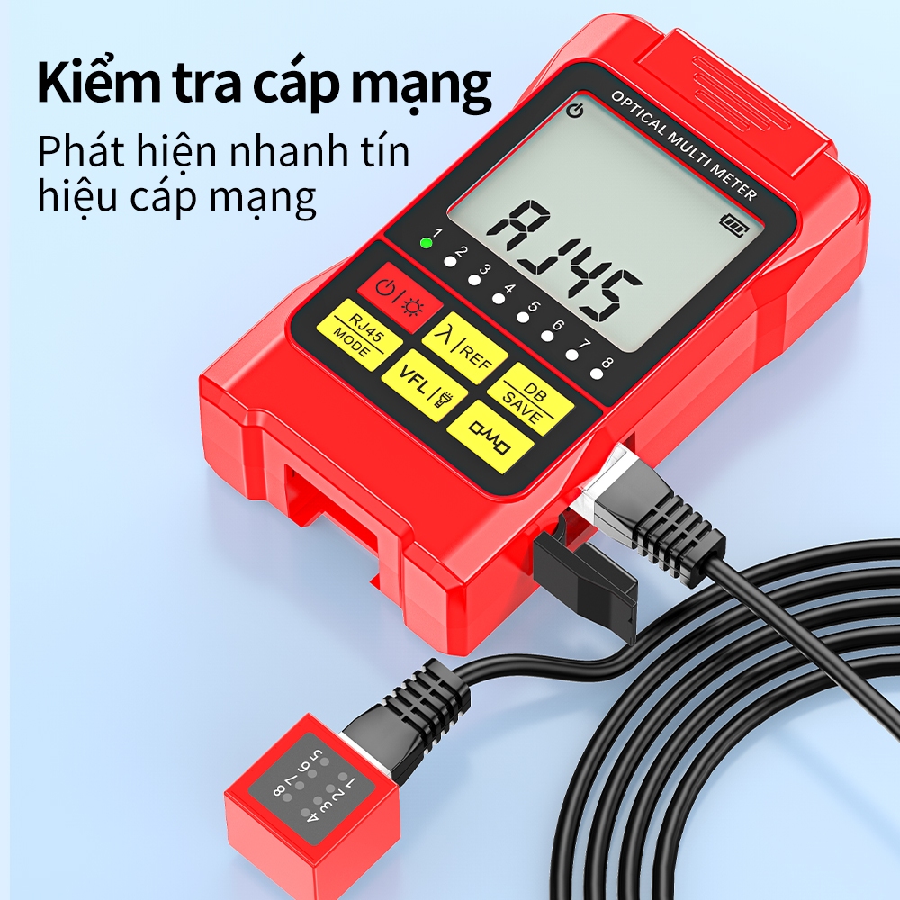 Máy Đo Công Suất Quang Đa Năng SIXIANTO VFL - Bút Soi Quang Red Light + OPM Mini Kiểm Tra Cáp Quang FTTH