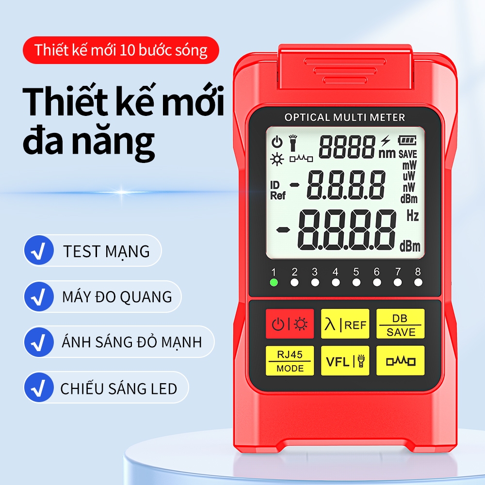 Máy Đo Công Suất Quang Đa Năng SIXIANTO VFL - Bút Soi Quang Red Light + OPM Mini Kiểm Tra Cáp Quang FTTH