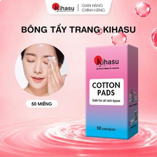 [HÀNG TẶNG KHÔNG BÁN] Bông Tẩy Trang Kihasu Mềm Mịn Dịu Nhẹ Cho Da – Dùng Kèm Skincare