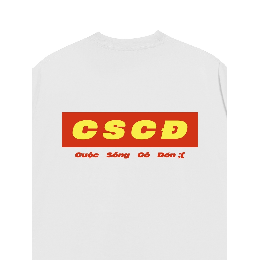 Áo Vớ Vẩn Vui Tươi REDLABEL Áo Thun CUỘC SỐNG CÔ ĐƠN Cotton 100% Oversize Nam Nữ TS96