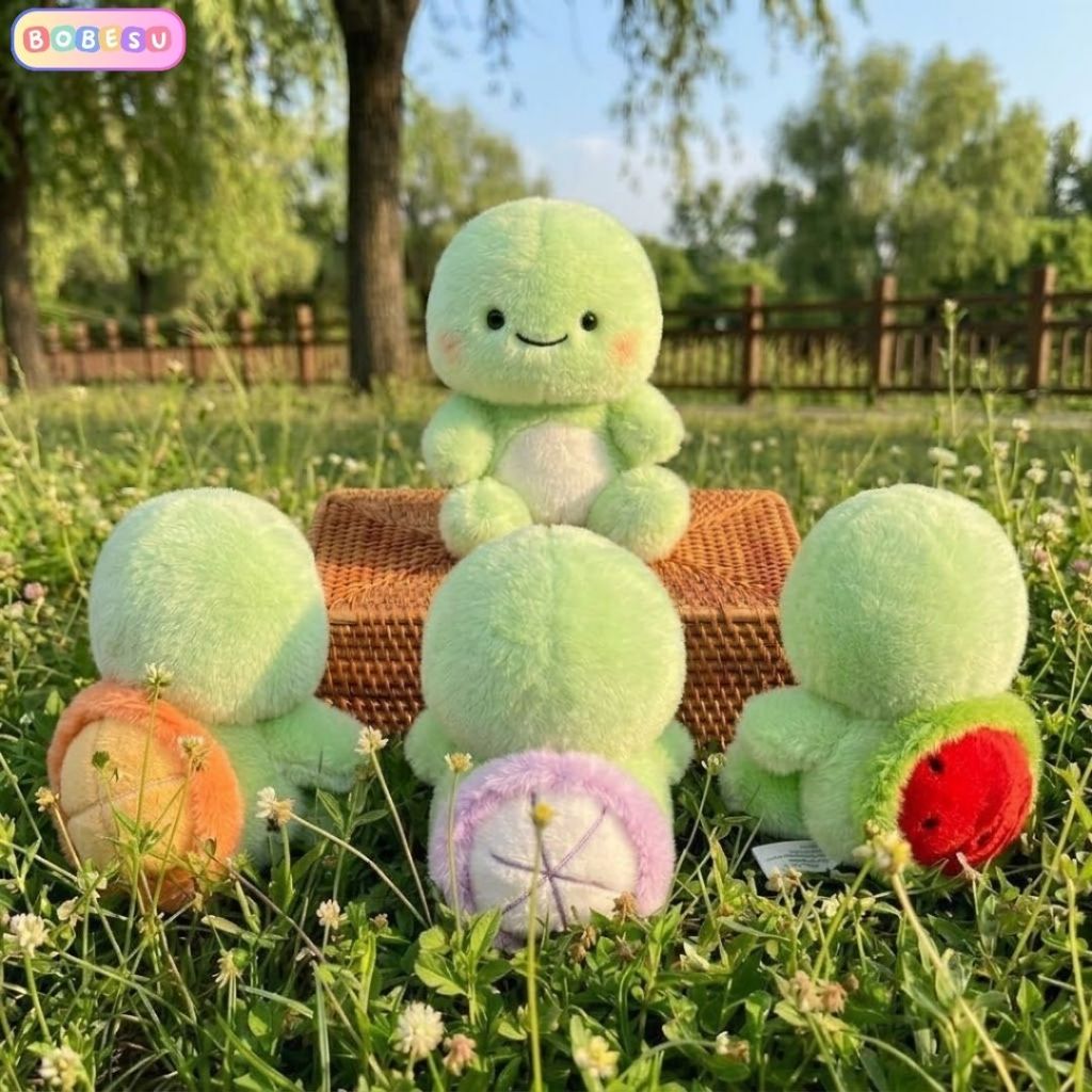 Gấu Bông Rùa Xanh Hoa Quả Mini Siêu Dễ Thương, Thú Nhồi Bông Rùa Cosplay Trái Cây Quà Tặng Đáng Yêu Cho Bé