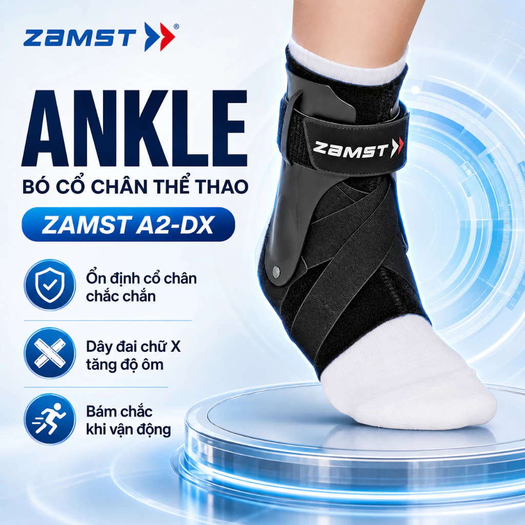 Đai hỗ trợ bảo vệ chống lật mắt cá chân ZAMST chính hãng A2-DX (Left/Right specific)