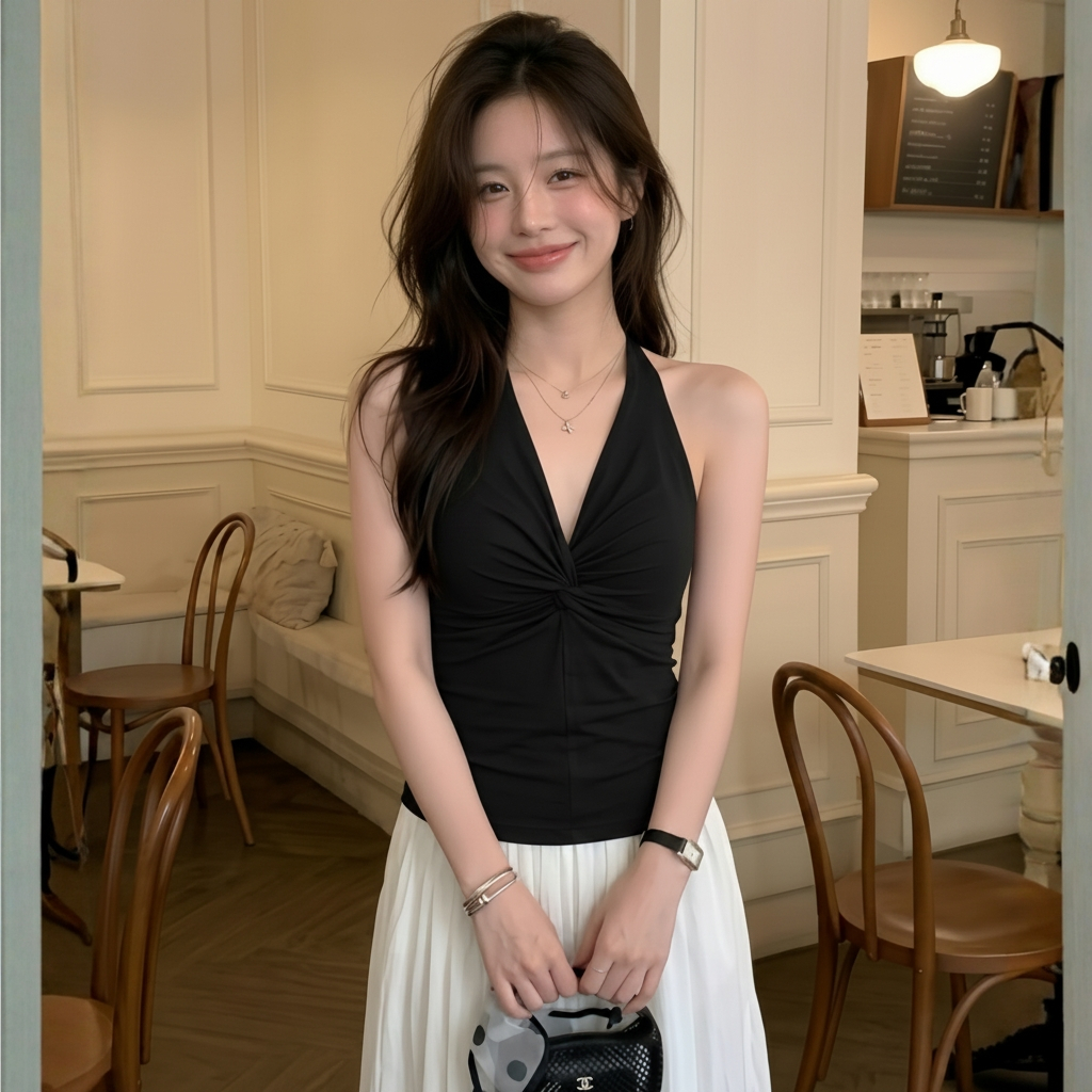 [Mở Bán] Áo Thun Nữ Yếm Xoắn Ngực Dáng Dài Thun Borip Lụa DD06 Mềm Mịn, Co Giãn, Ôm Body Minh Khuê Boutique