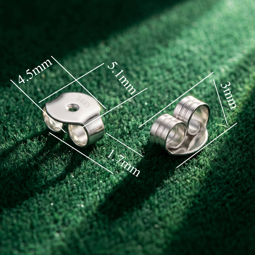Khuyên tai bạc đính đá cỏ bốn lá ChicEar Jewelry, Hoa tai Bạc cỏ 4 lá may mắn gắn đá nhỏ xinh sang trọng
