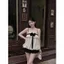 Set Bộ Đồ Nữ Chấm Bi Phối Nơ Ngực - Set Áo Hai Dây Dáng Bí Kèm Quần Short Đen Đáng Yêu HCOM27310