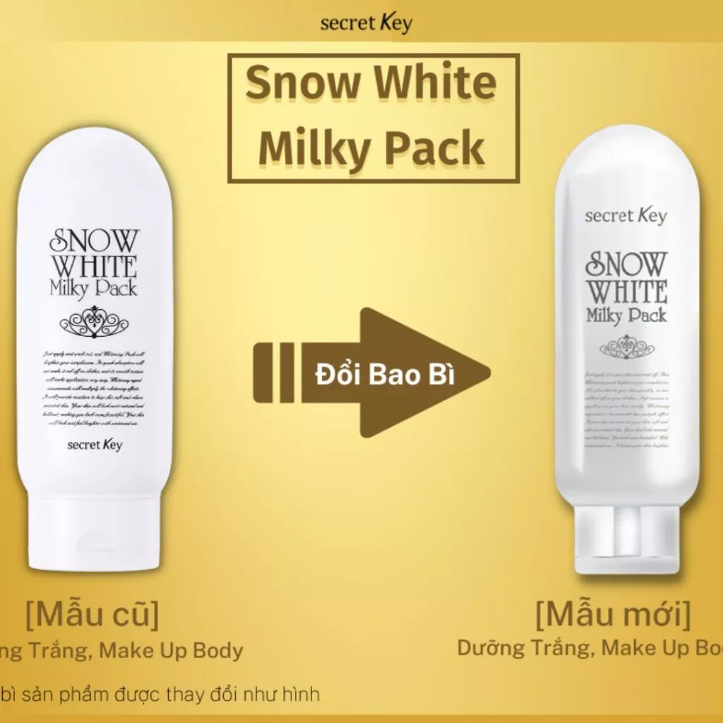 Kem Ủ Trắng Toàn Thân Body Secret Key Snow White Milky Pack Chính Hãng - Ever Queen