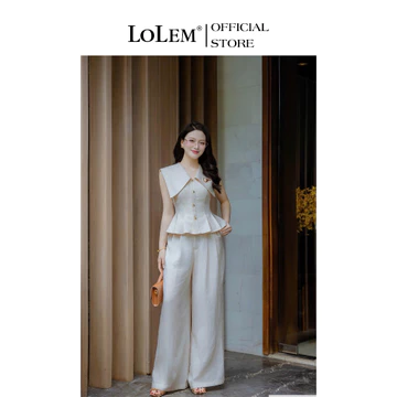 Áo peplum cổ V LOLEM AK1746 đi làm dự sự kiện phong cách sang trọng thanh lịch
