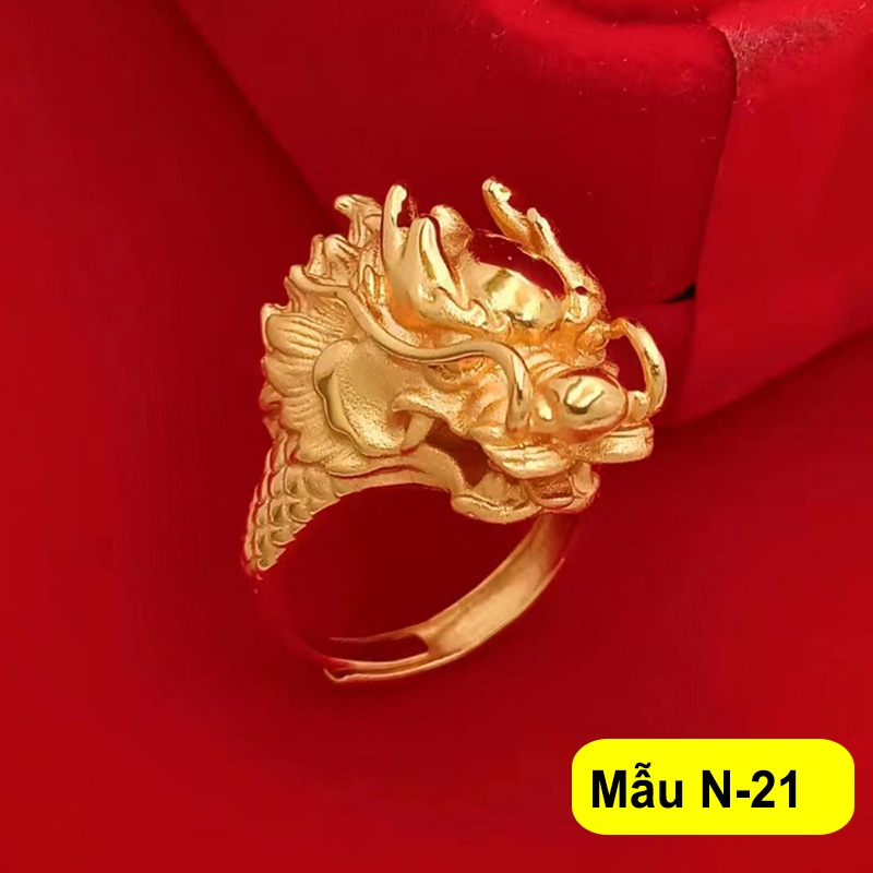 Men's Gold-Plated Feng Shui Ring by Kho Sỉ Trang Sức Hà Nội