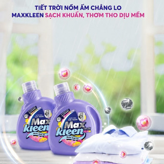 NƯỚC GIẶT XẢ MINI MAXKLEEN COMBO 2 CHAI 120G | THƠM LÂU LƯU HƯƠNG GIẶT SẠCH QUẦN ÁO