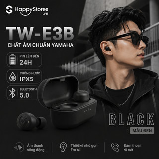 Tai nghe Bluetooth YAMAHA TW-E3B Mini Nhỏ Gọn Đeo Êm - Thời Trang Pin 24H (Bảo Hành 6 Tháng)
