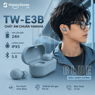 Tai nghe Bluetooth YAMAHA TW-E3B Mini Nhỏ Gọn Đeo Êm - Thời Trang Pin 24H (Bảo Hành 6 Tháng)