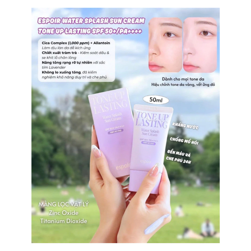 Kem Chống Nắng Nâng Tone Espoir Bảo Vệ Da Khỏi Tia UV - Ever Queen