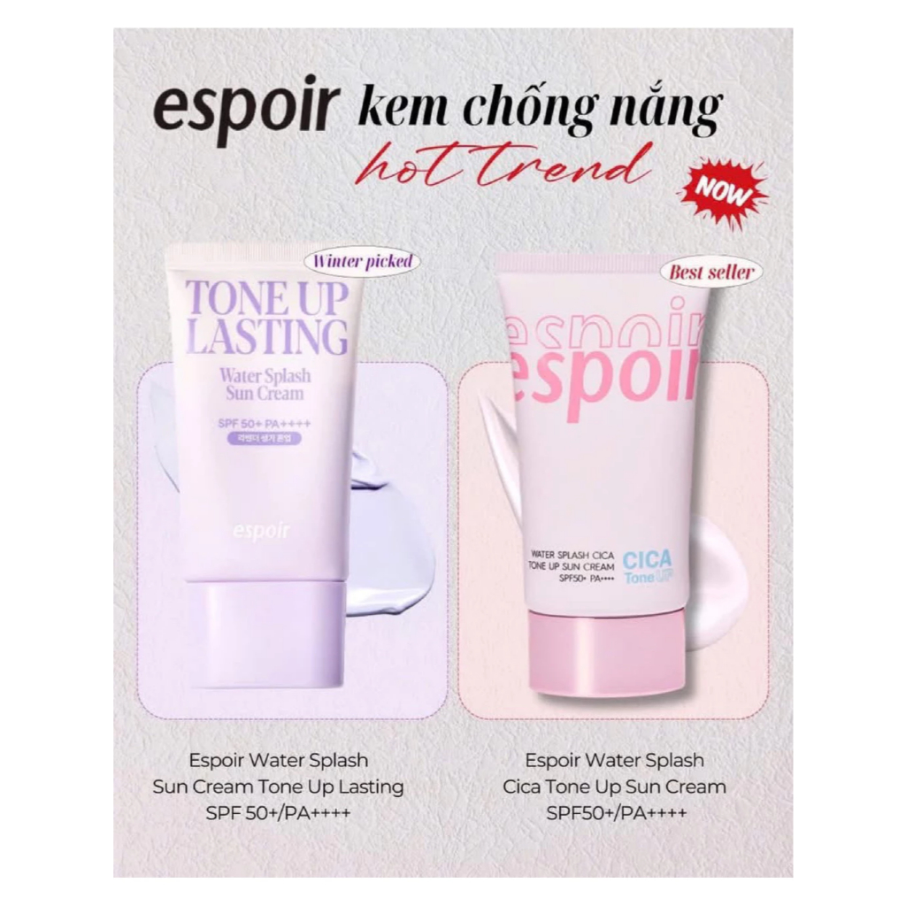 Kem Chống Nắng Nâng Tone Espoir Bảo Vệ Da Khỏi Tia UV - Ever Queen