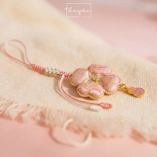 Móc Treo Điện Thoại, Túi Xách Tơ Gấm Pastel Handmade - Phụ Kiện Vintage Nàng Thơ TheYÊN [Gấm Hoa]