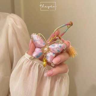 Móc Treo Điện Thoại, Túi Xách Tơ Gấm Pastel Handmade - Phụ Kiện Vintage Nàng Thơ TheYÊN [Gấm Hoa]