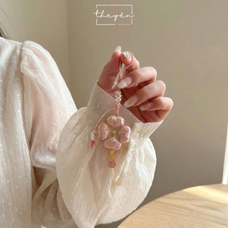 Móc Treo Điện Thoại, Túi Xách Tơ Gấm Pastel Handmade - Phụ Kiện Vintage Nàng Thơ TheYÊN [Gấm Hoa]