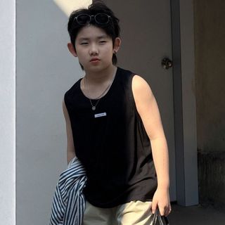 Áo Tanktop Ba Lỗ Đen Thun Gân Bé Trai Mellow Duck (4-13 Tuổi) B2603040
