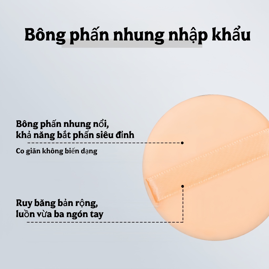 [Combo 2 Cái] Phấn Phủ Chính Hãng 8g2 + Bông Phấn2 – Siêu Mịn, Lâu Trôi 48h, Chống Nước