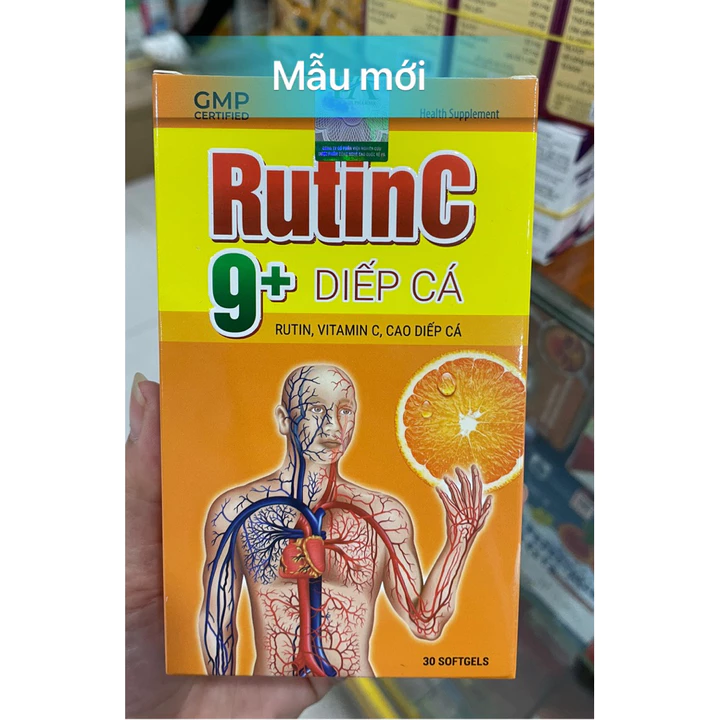 Viên uống Rutin C Diếp cá - Hỗ trợ giảm triệu chứng của trĩ, nhuận tràng, giảm táo bón ( hộp 30 viên)