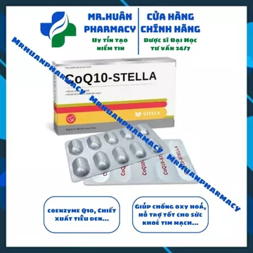 Coenzyme Q10 CoQ10 Stella (Hộp 30 viên) - Giúp chống oxy hoá, tốt cho sức khoẻ tim mạch