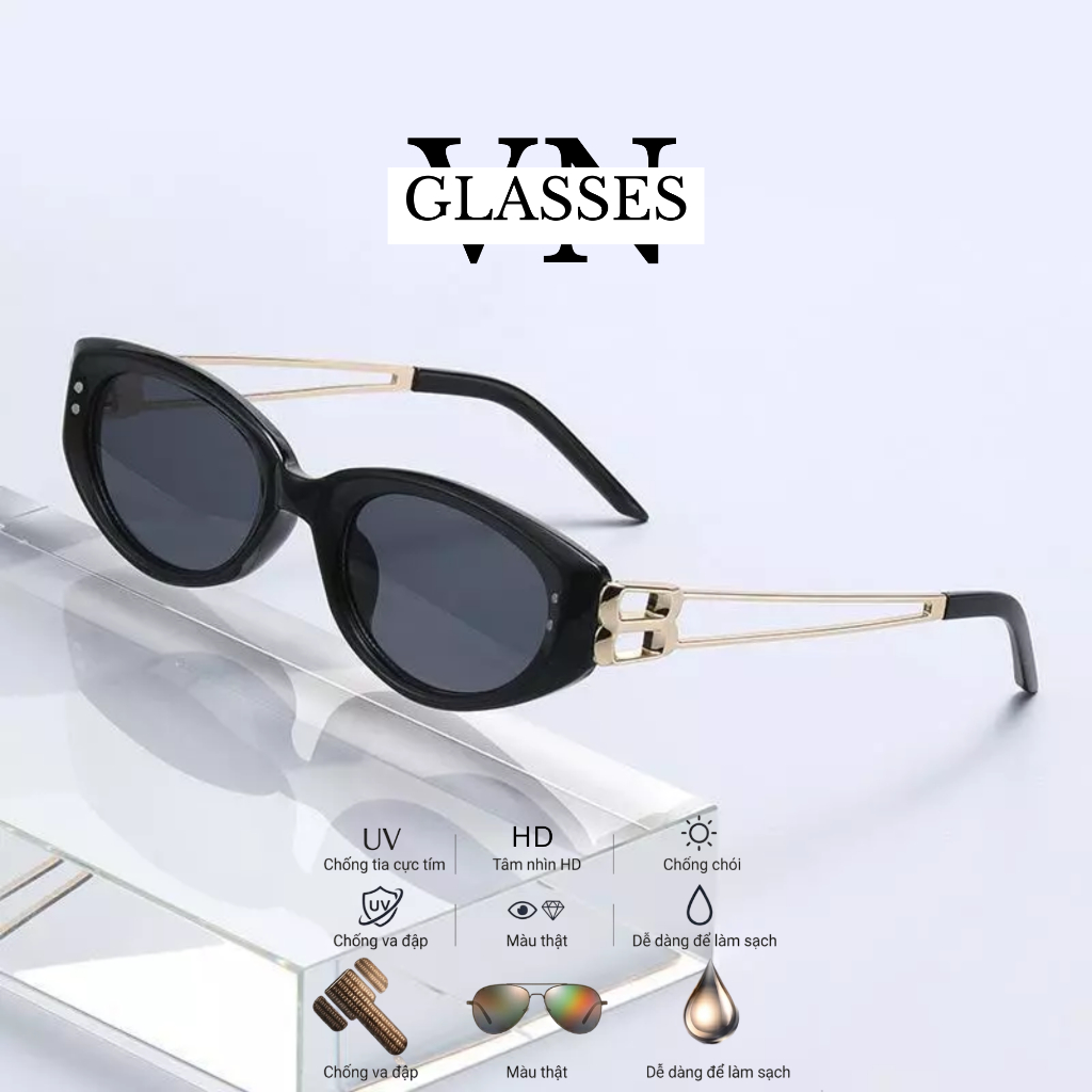 Kính râm thời trang nhiều màu sắc chống tia UV phong cách Hàn Quốc 2498