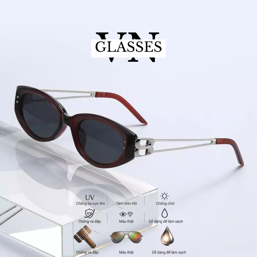 Kính râm thời trang nhiều màu sắc chống tia UV phong cách Hàn Quốc 2498