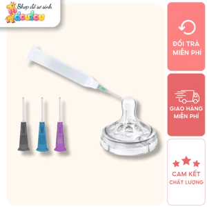 Đục lỗ núm ti bình sữa cho bé, dùng mọi loại núm ti Doudou A03