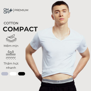 Áo thun nam cotton compact ONOFF Extra mềm mịn co giãn 4 chiều thấm hútt hoáng khí 18IS25S016