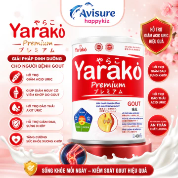 Sữa Yarako Premium Gout hỗ trợ giảm acid uric, giảm đau khớp, cho người gout 400g/900g