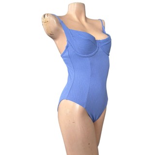 Bikini 1 mảnh, đồ bơi nữ liền thân kín đáo màu xanh sang chảnh sẵn đệm ngực hàng VNXK