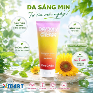 Kem dưỡng Cao cấp Five Grains trắng da Niacinamide, Alpha-Arbutin nâng tone ban ngày 200ML