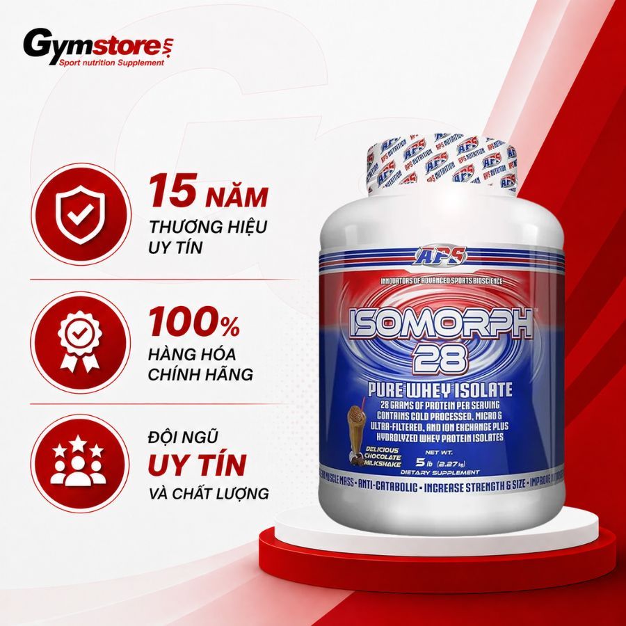Bột hỗ trợ tập gym APS ISOMORPH 28 | Pure Whey Isolate, phục hồi cơ bắp ...