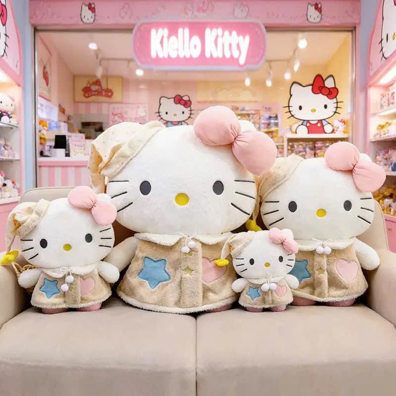 Gấu Bông Hello Kitty Đồ Ngủ Xinh Xỉu, Thú Nhồi Bông Hello Kitty Áo Mũ Ngủ Cao Cấp Làm Gấu Ôm Ngủ Cho Bé, Bạn Gái