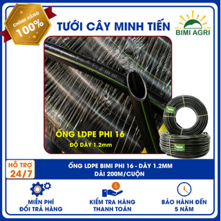 Ống LDPE phi 16 Bimi Agri – Dẻo bền, độ dày 1.2mm, cuộn 200m