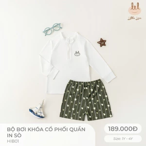 BỘ ĐỒ BƠI KHÓA KÉO DÁNH CHO BÉ LIL LITTLE LOVE [ SIÊU MỀM, MÁT, MỊN CO DÃN VÀ THẤM HÚT TỐT] SZ 1Y - 4Y (HIB01)