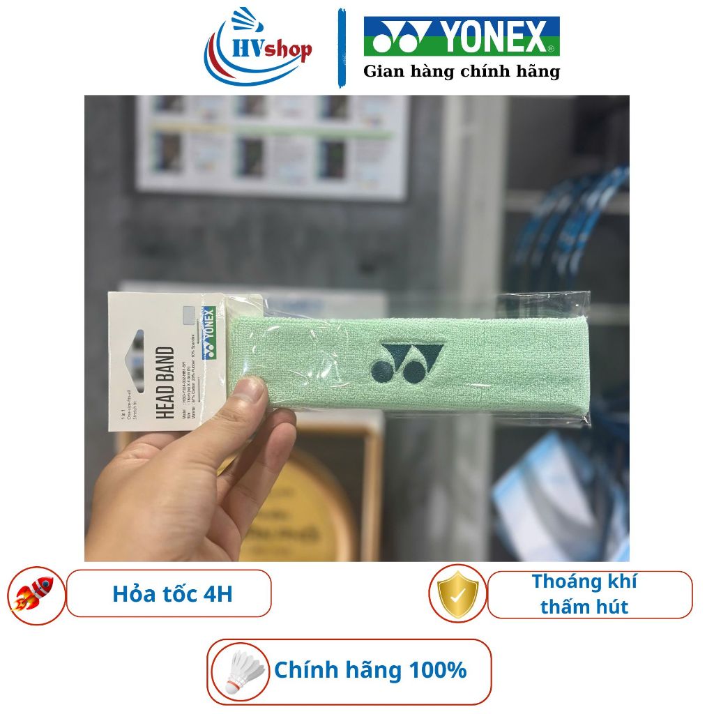 Chặn mồ hôi trán Yonex, băng đầu thể thao Yonex chính hãng, thấm hút mồ hôi, chất cotton - HVShop