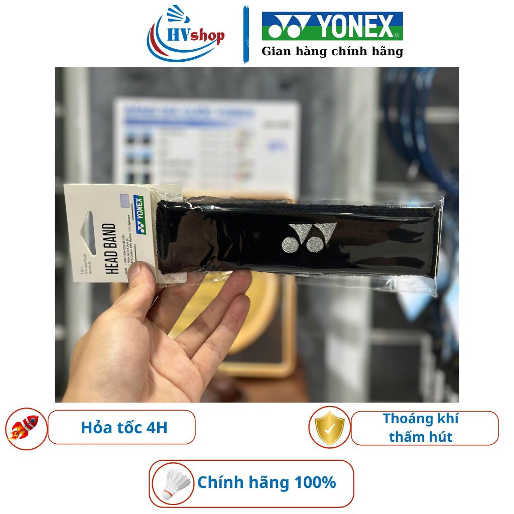 Chặn mồ hôi trán Yonex, băng đầu thể thao Yonex chính hãng, thấm hút mồ hôi, chất cotton - HVShop