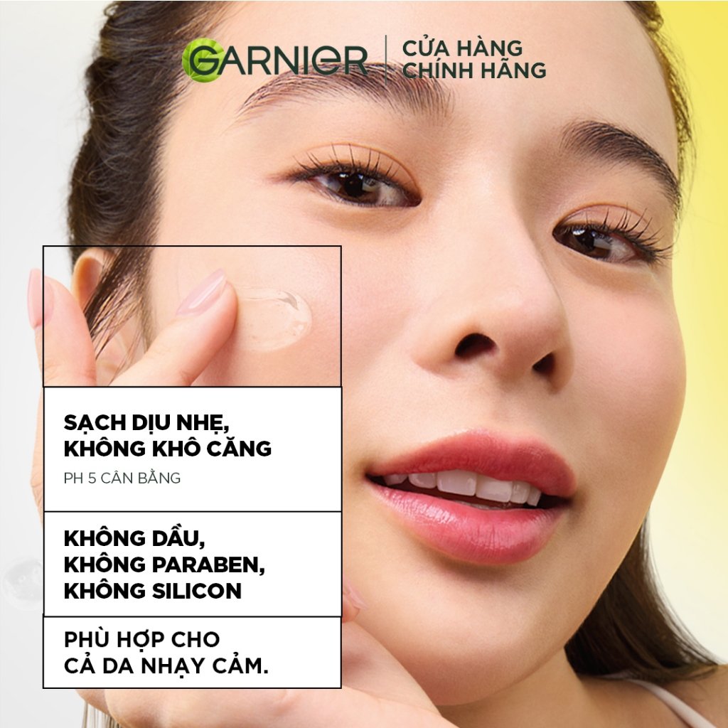 [MỚI - TẶNG 2 QUÀ] Bộ đôi Sữa rửa mặt & Nước tẩy trang sạch thoáng Garnier LowpH làm sạch sâu cho mọi loại da 400x100ml
