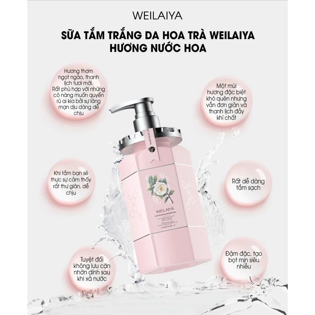Sữa Tắm Cao Cấp WEILAIYA Trắng Da Dưỡng Ẩm Mùi Hương Sang Trọng, Quyến Rũ - Ever Queen