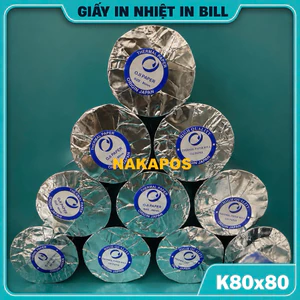 GIẤY IN NHIỆT K80x80MM GIẤY IN BILL K80*80 GIẤY IN HÓA ĐƠN 80MM PHIẾU K80 THU NGÂN K80x80 GIẤY NHIỆT BỰ