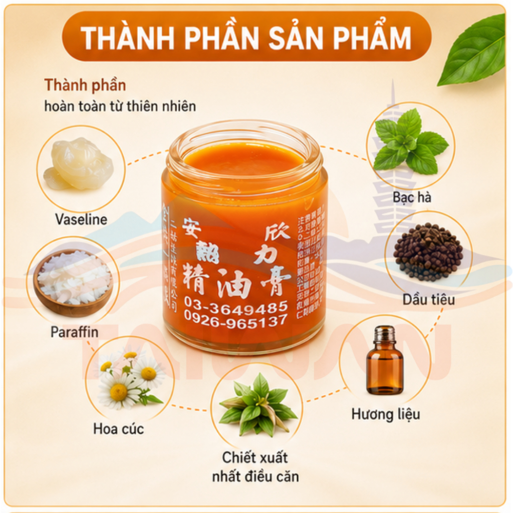 [Đài Loan] Cao Dầu Nóng Rễ Nhất Điều Căn giảm nhức mỏi 30gram & 100gram/hộp