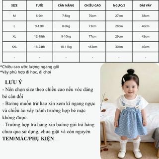 Váy bé gái dạng yếm may liền 6th-2 tuổi họa tiết trái tim cổ ren thêu xinh xắn D1344 Bí Ngô Nhỏ