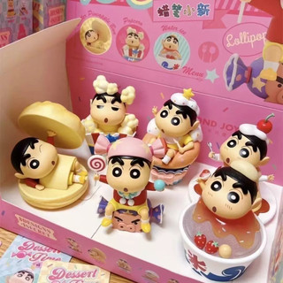 Blind Box Shin – Cậu Bé Bút Chì – Series Thời Gian Ăn Vặt – Mô Hình Bánh Kem, Trang Trí Bàn Quà Tặng