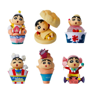 Blind Box Shin – Cậu Bé Bút Chì – Series Thời Gian Ăn Vặt – Mô Hình Bánh Kem, Trang Trí Bàn Quà Tặng