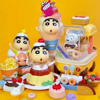 Blind Box Shin – Cậu Bé Bút Chì – Series Thời Gian Ăn Vặt – Mô Hình Bánh Kem, Trang Trí Bàn Quà Tặng